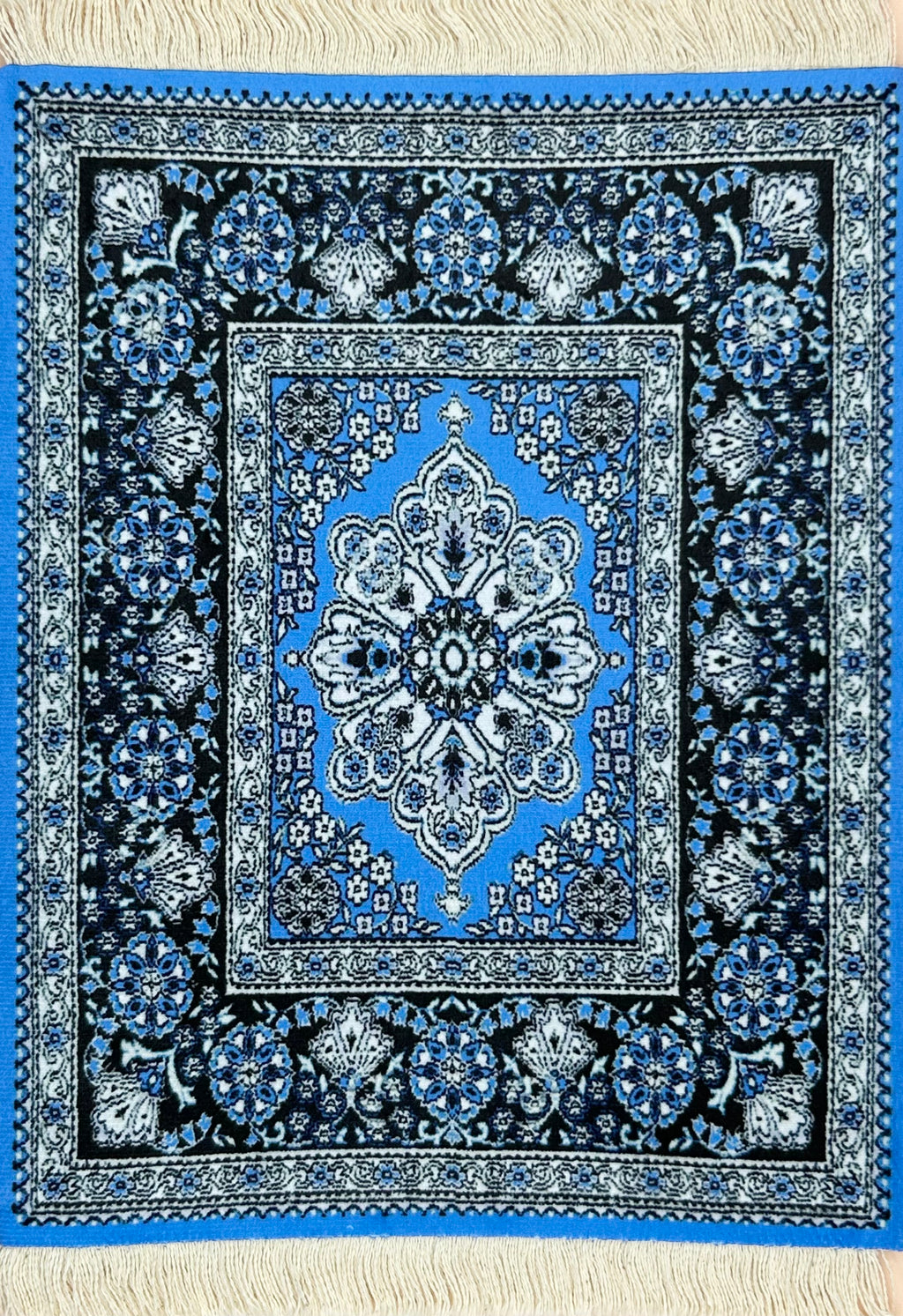 Cool Blue Rug Mouse Pad