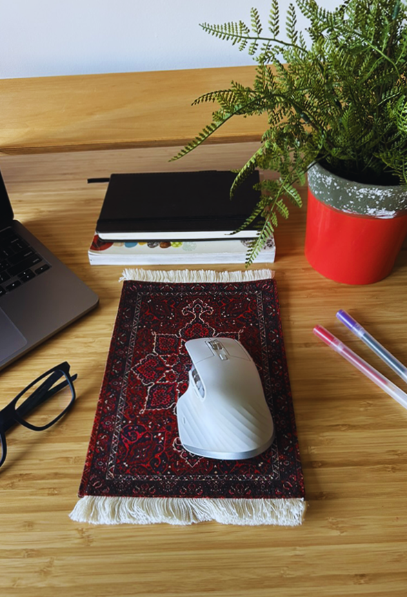 Crimson Rug Mouse Pad